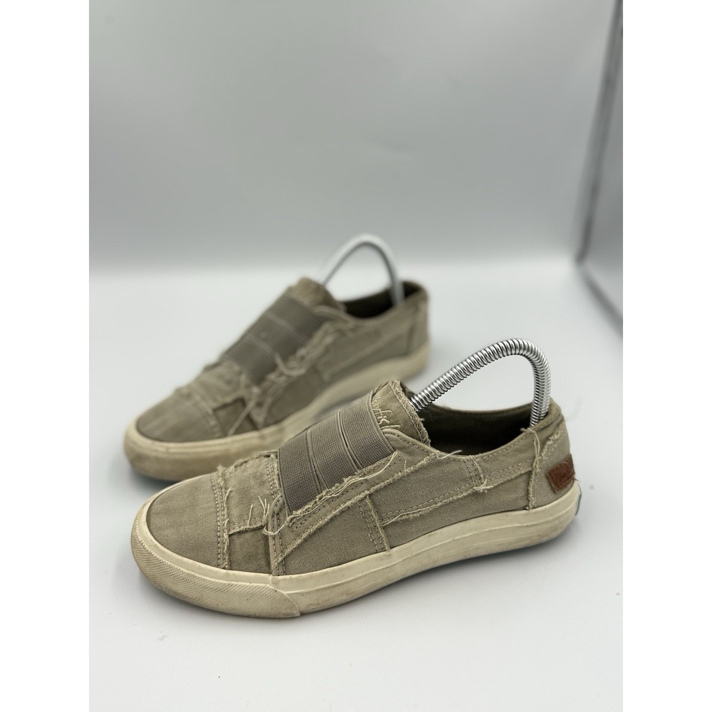 Blowfish Malibu Marley Slip On Canvas Sneakers Women's 7.5M Olive Tan Casual